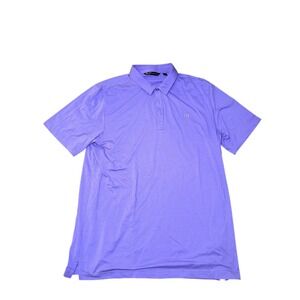 TravisMathew Mens Purple Striped Golf Polo Shirt Large